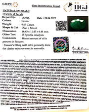 9.03/CT Natural Panna Stone with Govt. Lab Certified (4551)
